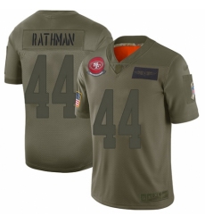 Youth San Francisco 49ers #44 Tom Rathman Limited Camo 2019 Salute to Service Football Jersey