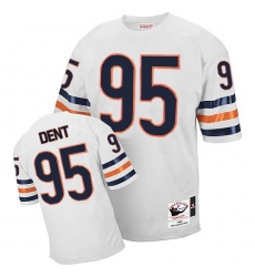 Mitchell and Ness Chicago Bears #95 Richard Dent White Authentic Throwback NFL Jersey