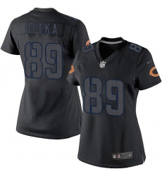 Women's Nike Chicago Bears #89 Mike Ditka Limited Black Impact NFL Jersey