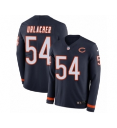 Men's Nike Chicago Bears #54 Brian Urlacher Limited Navy Blue Therma Long Sleeve NFL Jersey