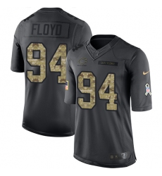 Men's Nike Chicago Bears #94 Leonard Floyd Limited Black 2016 Salute to Service NFL Jersey