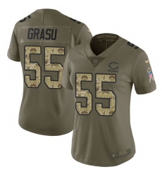 Women's Nike Chicago Bears #55 Hroniss Grasu Limited Olive/Camo Salute to Service NFL Jersey