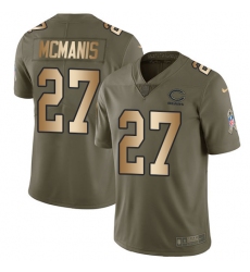 Youth Nike Chicago Bears #27 Sherrick McManis Limited Olive/Gold Salute to Service NFL Jersey