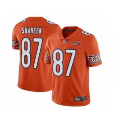 Men's Chicago Bears #87 Adam Shaheen Orange Alternate 100th Season Limited Football Jersey