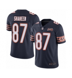 Youth Chicago Bears #87 Adam Shaheen Navy Blue Team Color 100th Season Limited Football Jersey