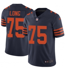 Youth Nike Chicago Bears #75 Kyle Long Navy Blue Alternate Vapor Untouchable Limited Player NFL Jersey