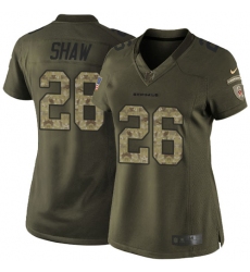 Women's Nike Cincinnati Bengals #26 Josh Shaw Elite Green Salute to Service NFL Jersey