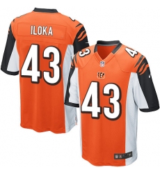 Men's Nike Cincinnati Bengals #43 George Iloka Game Orange Alternate NFL Jersey