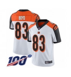 Men's Cincinnati Bengals #83 Tyler Boyd White Vapor Untouchable Limited Player 100th Season Football Jersey