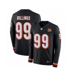 Youth Nike Cincinnati Bengals #99 Andrew Billings Limited Black Therma Long Sleeve NFL Jersey