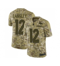 Men's Denver Broncos #12 Brendan Langley Limited Camo 2018 Salute to Service Football Jersey