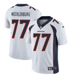 Men's Nike Denver Broncos #77 Karl Mecklenburg White Vapor Untouchable Limited Player NFL Jersey