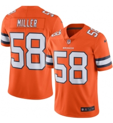 Men's Nike Denver Broncos #58 Von Miller Limited Orange Rush Vapor Untouchable NFL Jersey