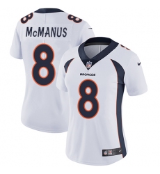 Women's Nike Denver Broncos #8 Brandon McManus White Vapor Untouchable Limited Player NFL Jersey