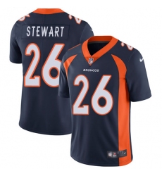 Men's Nike Denver Broncos #26 Darian Stewart Navy Blue Alternate Vapor Untouchable Limited Player NFL Jersey