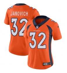 Women's Nike Denver Broncos #32 Andy Janovich Orange Team Color Vapor Untouchable Limited Player NFL Jersey