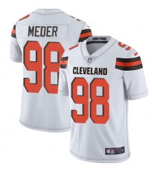 Men's Nike Cleveland Browns #98 Jamie Meder White Vapor Untouchable Limited Player NFL Jersey