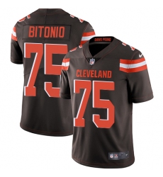 Youth Nike Cleveland Browns #75 Joel Bitonio Brown Team Color Vapor Untouchable Limited Player NFL Jersey