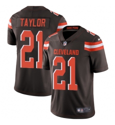 Men's Nike Cleveland Browns #21 Jamar Taylor Brown Team Color Vapor Untouchable Limited Player NFL Jersey