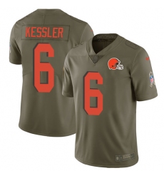 Youth Nike Cleveland Browns #6 Cody Kessler Limited Olive 2017 Salute to Service NFL Jersey