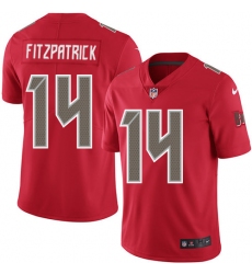 Men's Nike Tampa Bay Buccaneers #14 Ryan Fitzpatrick Limited Red Rush Vapor Untouchable NFL Jersey
