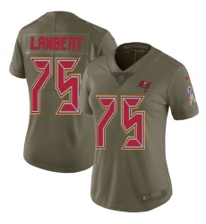 Women's Nike Tampa Bay Buccaneers #75 Davonte Lambert Limited Olive 2017 Salute to Service NFL Jersey