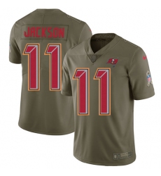 Men's Nike Tampa Bay Buccaneers #11 DeSean Jackson Limited Olive 2017 Salute to Service NFL Jersey
