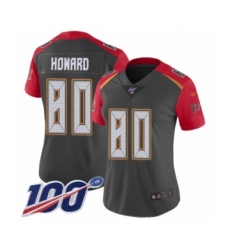 Women's Tampa Bay Buccaneers #80 O. J. Howard Limited Gray Inverted Legend 100th Season Football Jersey