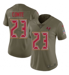 Women's Nike Tampa Bay Buccaneers #23 Chris Conte Limited Olive 2017 Salute to Service NFL Jersey