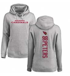 NFL Women's Nike Arizona Cardinals #98 Corey Peters Ash Backer Pullover Hoodie