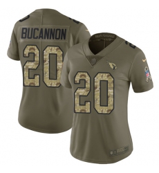 Women's Nike Arizona Cardinals #20 Deone Bucannon Limited Olive/Camo 2017 Salute to Service NFL Jersey