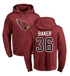 NFL Nike Arizona Cardinals #36 Budda Baker Maroon Name & Number Logo Pullover Hoodie