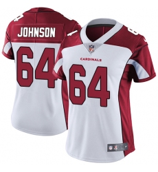 Women's Nike Arizona Cardinals #64 Dorian Johnson White Vapor Untouchable Limited Player NFL Jersey