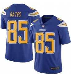Men's Nike Los Angeles Chargers #85 Antonio Gates Limited Electric Blue Rush Vapor Untouchable NFL Jersey