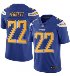 Youth Nike Los Angeles Chargers #22 Jason Verrett Limited Electric Blue Rush Vapor Untouchable NFL Jersey