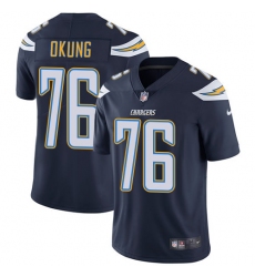 Men's Nike Los Angeles Chargers #76 Russell Okung Navy Blue Team Color Vapor Untouchable Limited Player NFL Jersey