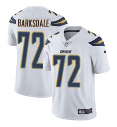 Men's Nike Los Angeles Chargers #72 Joe Barksdale White Vapor Untouchable Limited Player NFL Jersey