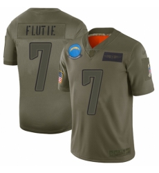 Men's Los Angeles Chargers #7 Doug Flutie Limited Camo 2019 Salute to Service Football Jersey