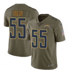 Youth Nike Los Angeles Chargers #55 Junior Seau Limited Olive 2017 Salute to Service NFL Jersey