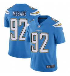 Men's Nike Los Angeles Chargers #92 Brandon Mebane Electric Blue Alternate Vapor Untouchable Limited Player NFL Jersey