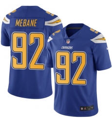 Youth Nike Los Angeles Chargers #92 Brandon Mebane Limited Electric Blue Rush Vapor Untouchable NFL Jersey