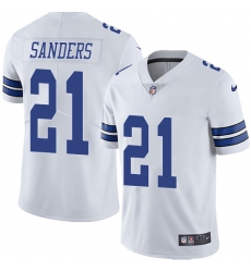 Youth Nike Dallas Cowboys #21 Deion Sanders White Vapor Untouchable Limited Player NFL Jersey