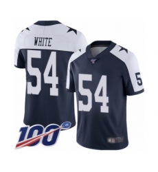 Men's Dallas Cowboys #54 Randy White Navy Blue Throwback Alternate Vapor Untouchable Limited Player 100th Season Football Jersey