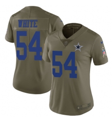 Women's Nike Dallas Cowboys #54 Randy White Limited Olive 2017 Salute to Service NFL Jersey