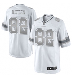 Women's Nike Dallas Cowboys #82 Jason Witten Limited White Platinum NFL Jersey
