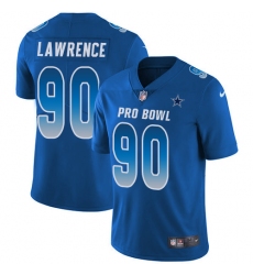 Men's Nike Dallas Cowboys #90 DeMarcus Lawrence Limited Royal Blue 2018 Pro Bowl NFL Jersey