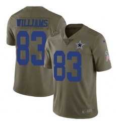Youth Nike Dallas Cowboys #83 Terrance Williams Limited Olive 2017 Salute to Service NFL Jersey