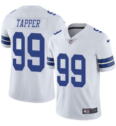Men's Nike Dallas Cowboys #99 Charles Tapper White Vapor Untouchable Limited Player NFL Jersey