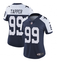 Women's Nike Dallas Cowboys #99 Charles Tapper Navy Blue Throwback Alternate Vapor Untouchable Limited Player NFL Jersey