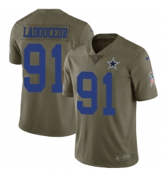 Men's Nike Dallas Cowboys #91 L. P. Ladouceur Limited Olive 2017 Salute to Service NFL Jersey